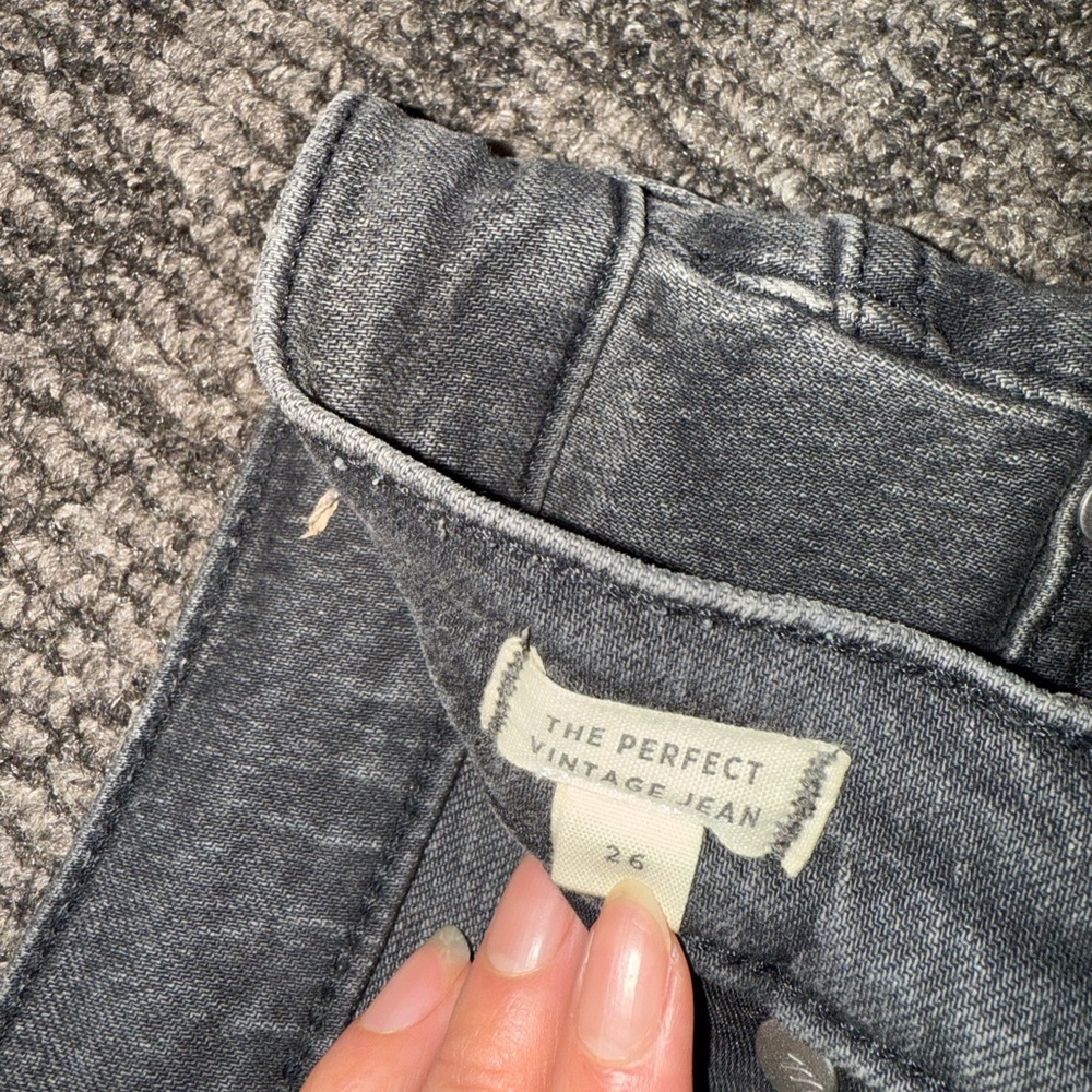 Madewell Women's Straight Leg Gray Jeans - Picture 3 of 4